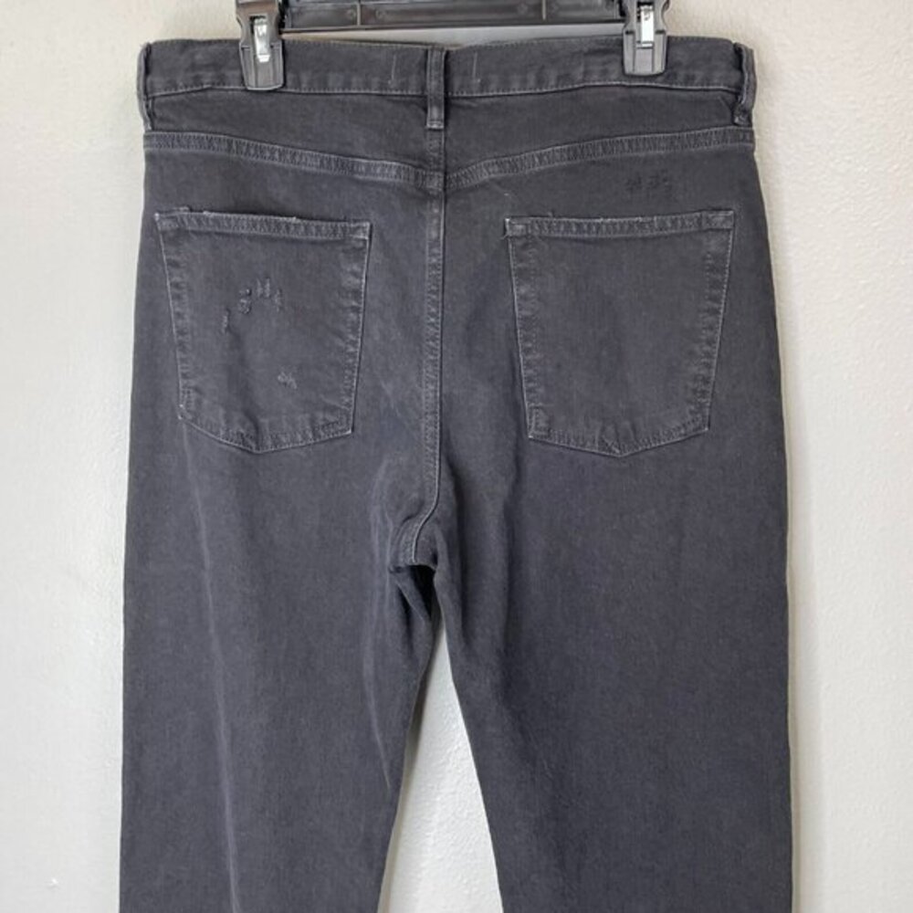 Free People Bren Boyfriend Jeans Womens 30 Black Magic High Rise Straight Leg - Picture 5 of 10